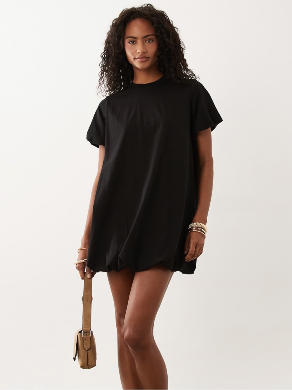 ASOS Black Mini T-Shirt Dress